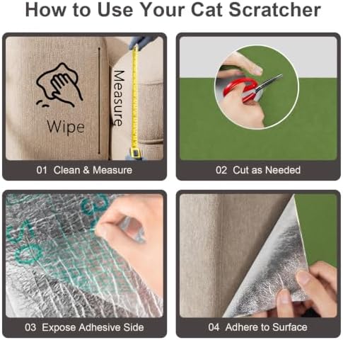 Small Cat Scratcher, 23.6x11.8 Cat Scratch Furniture Protector - Image 5