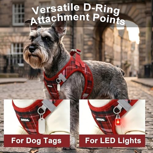 AIITLE Step in Dog Harness and Leash Set Plaid Adjustable - Image 6