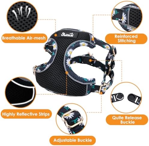 Lukovee Small Dog Harness and Leash Set, No Pull Lightweight Soft Mesh Vest - Image 4