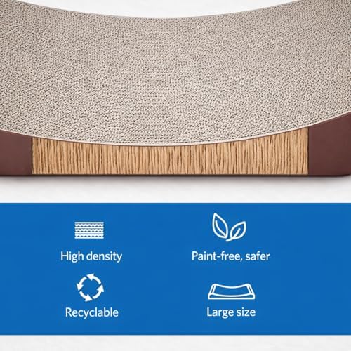 FluffyDream Cat Scratcher Cardboard, Scratching Pad House Bed Furniture - Image 5