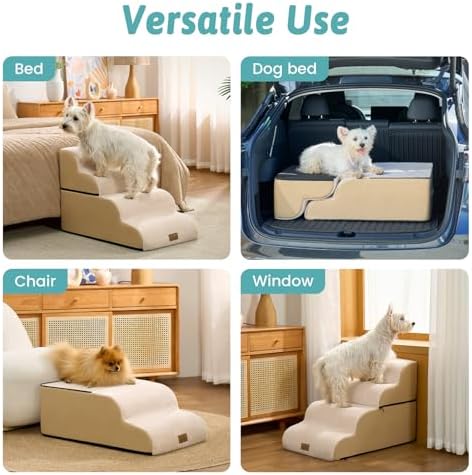 COZY KISS Detachable Small Dog Stairs 19.7" H, Wide Pet Step - Image 6