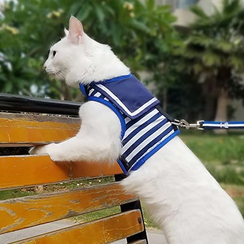 Cat Harness and Leash Set Escape Proof, Sailor Suit Navy - Image 6