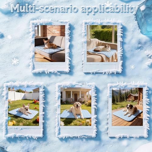 Cooling Mat for Dogs and Cats 24" x 18", Pet Cooling Bed Indoor Outdoor w - Image 6