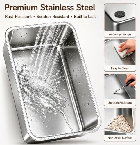 Stainless Steel Cat Litter Box - Image 4