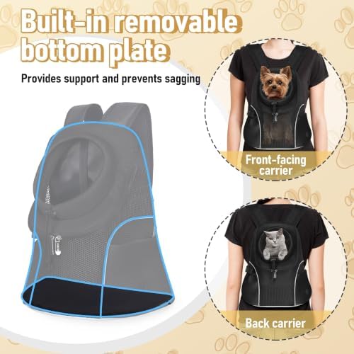 WOYYHO Pet Dog Carrier Backpack, Ventilated Mesh Small Dog Front Backpack - Image 5