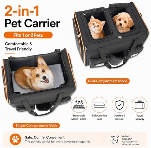 2 in 1 Large Rolling Cat Carrier - Image 3