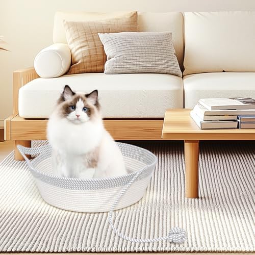 Cat Bed, Cotton Rope Instinct Basket - Image 2