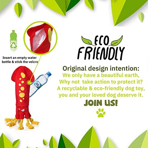 lilfrd Water Bottle Octopus Dog Toy, Squeaky Rope Stuffless Toys - Image 2