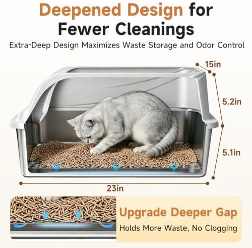 Stainless Steel Sifting Litter Box - Image 5