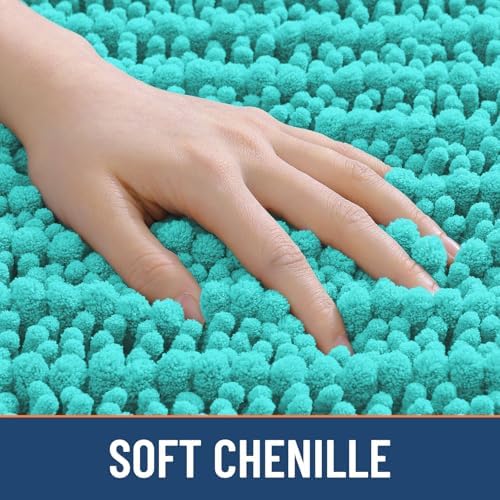 Smiry Bathroom Rugs 30X20, Extra Soft Rubber Backing Chenille Bath Mats - Image 4