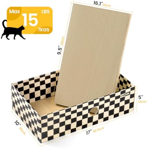 Conlun Cat Scratcher Box, Cardboard Pad, Bed - Image 3