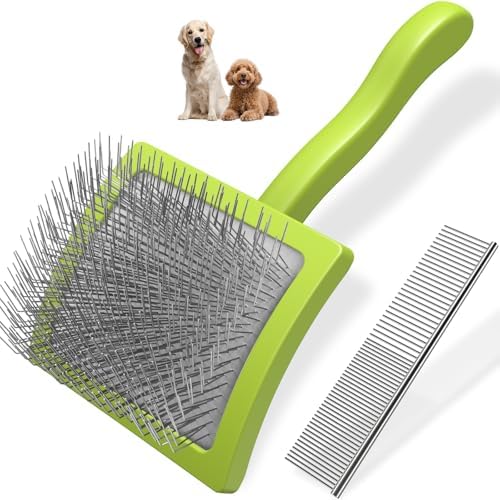 2PCS Slicker Brush for Dogs & Pet Comb, Professional Dog Grooming Brush by Unknown