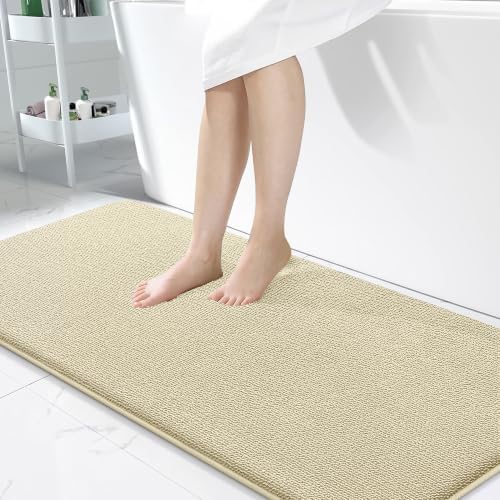 OLANLY Memory Foam Bathroom Runner Rug 47x24, Absorbent Long Bath Mat by OLANLY