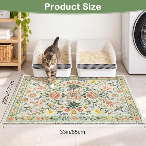 Unicorn Catcher 33"x22" Cat Litter Mat Non-Slip Washable Litter Box Mat - Image 6
