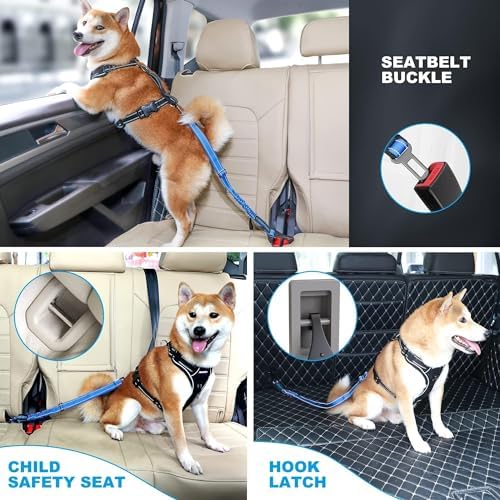 IOKHEIRA Dog Seat Belt 3-in-1 Car Harness - Image 6