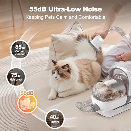 Afloia 6-in-1 Dog Grooming Vacuum Kit, Pet Clipper & Nail Grinder - Image 5