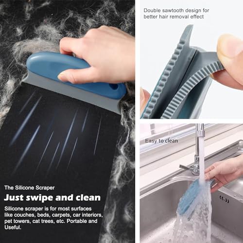 Pet Hair Remover 3-Pack, Reusable Dog & Cat Hair Removal Tools, Lint Shaver - Image 4