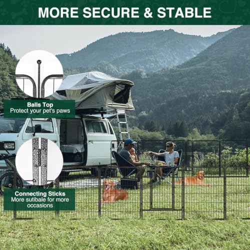 VISCOO Dog Playpen Outdoor, 16 Panels 40" High Metal Dog Fence - Image 5