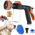 Dog Washing Hose Attachment, Upgrade Garden Hose Nozzle Soap Foam Sprayer by AYBBSHOW