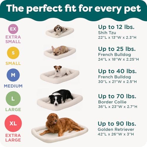 FurHaven Dog Bed for Extra Small Dogs & Cats, Bolster Crate Pad - Image 6