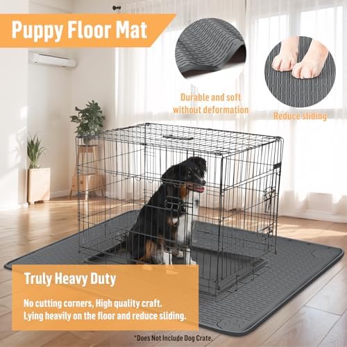 Silicone Dog Bed Mat 50"x 35" Crate Mat - Image 5