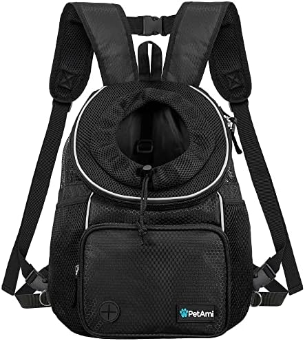 PetAmi Dog Front Carrier Backpack, Adjustable Dog Pet Cat Chest Carrier Backpack by PetAmi