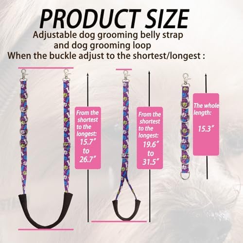 Dog Grooming Belly Straps – Adjustable Grooming Loops - Image 2