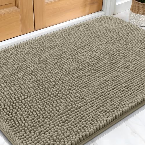 OLANLY Dog Door Mat for Muddy Paws 34x21, Super Absorbent Chenille Mud Mat by OLANLY