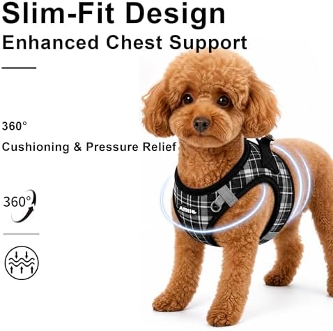 AIITLE Step in Dog Harness and Leash Set Plaid Adjustable - Image 2