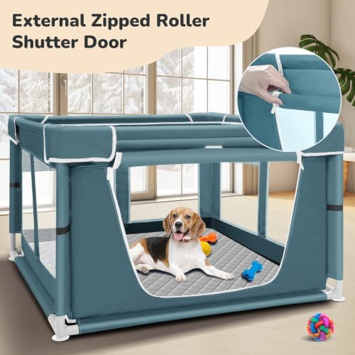 42 × 42 inch Dog Playpen with Pee Pad, Soft Puppy Playpen, 25 Height Pet Playpen - Image 3