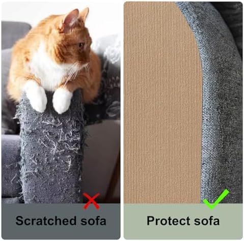 Cat Scratching Carpet Mat, Self-Adhesive Couch Furniture Protector - Image 3