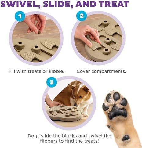Outward Hound by Nina Ottosson Dog Hide N' Slide Treat Puzzle Enrichment Toy - Image 3