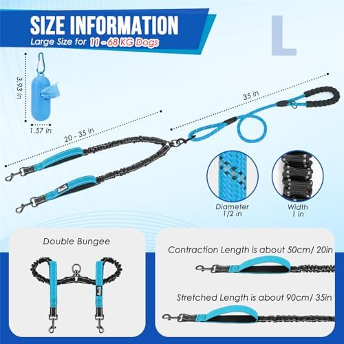 SlowTon Double Leash for Two Dogs, No Tangle & - Image 5