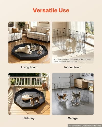 VEVOR Dog Playpen 30 Inch 8 Panels Foldable Exercise Pen - Image 6