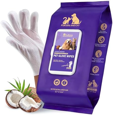 Pet Glove Wipes, Cleaning Wipes by PawBubble
