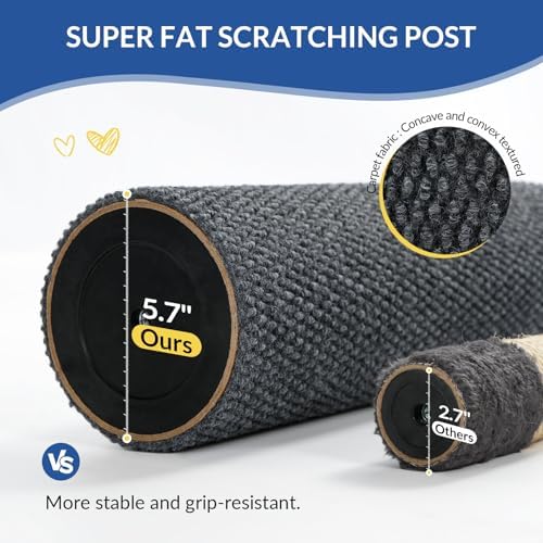Cat Craft 41" Cat Scratching Post, Dark Gray - Image 2