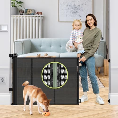 Reinforced 55" Wide Retractable Baby Gates by Babyproofingoutletcovers