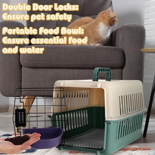 2 Set Hard Plastic Pet Carrier Breathable Dog Cat - Image 6