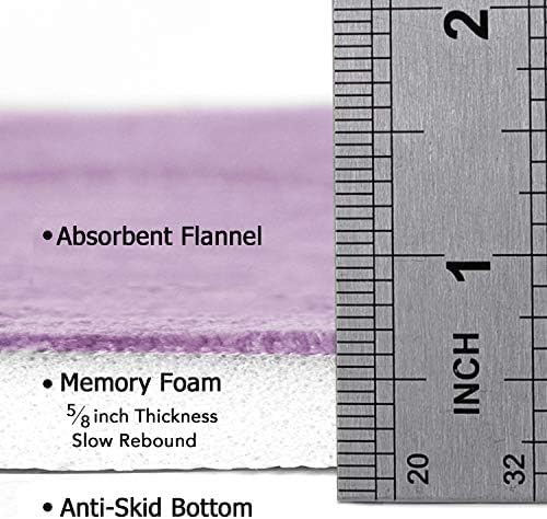 Flamingo P Lilac Bath Mat 24x36 Quick Dry Washable Soft Memory Foam - Image 5