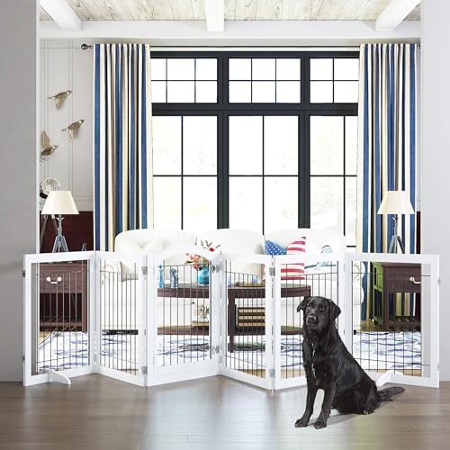 PAWLAND Dog Gate Indoor with Door, Freestanding - Image 2
