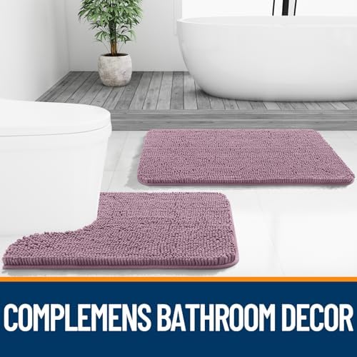 OLANLY Bathroom Runner Rugs 47x20, Extra Soft Absorbent Chenille Bath Rugs - Image 7