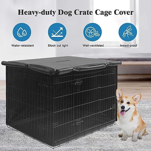 Deblue Indoor Grey Dog Crate Cover - Image 6