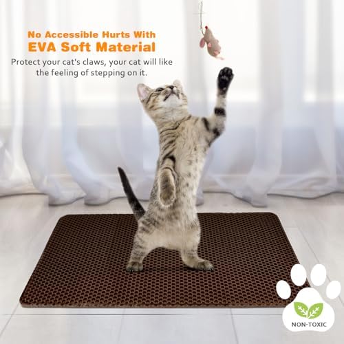 Cat Litter Mat 16"x20", Double Layer EVA litterbox Mat - Image 6