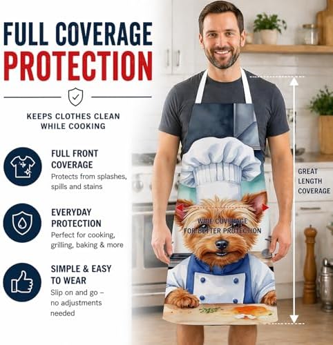 Caroline's Treasures Australian Terrier The Chef Apron Cooking Kitchen Server - Image 3