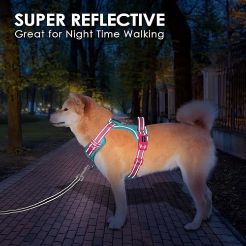 PHOEPET No Pull Dog Harness, Unique Colors Reflective Adjustable Dog Vest - Image 6