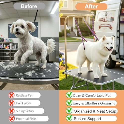Dog Grooming Belly Straps Sky Blue Pet Grooming Supplies 3 Sets Professional - Image 5