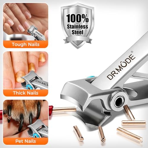 Toenail Clippers for Thick Toenails for Seniors, Angled Head Wide Opening - Image 4