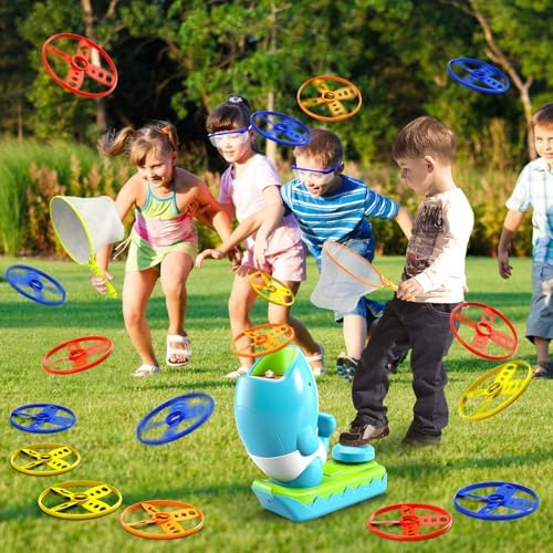WATUDOU 24 PCS Flying Disc Launcher Outdoor Indoor Game Toys Gifts - Image 3