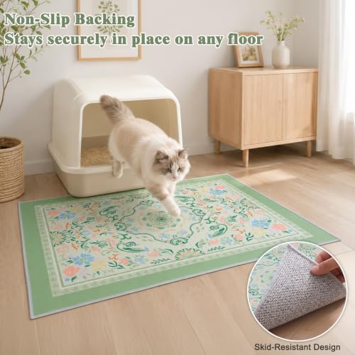 Bienbee Cat Litter Mat, 2 Pack 33" x 22" Machine Washable - Image 3