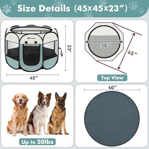Persure Dog Cat Playpen Tent Crate Cage - Image 6